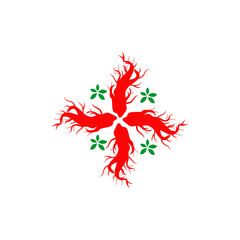 Korean ginseng logo design template