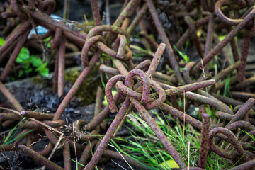 Rusty metal knots