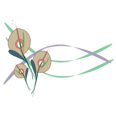 Abstract flowers, Calla lilies, marsh flowers