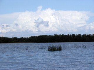 clouds over the river