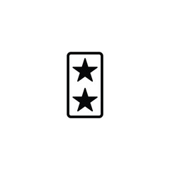 General military rank with stars icon vector