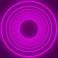 3d glowing magic circle frame. Glowing neon fire wave.