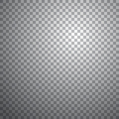 Seamless pattern with shadow stylized as transparent. Imitation of transparent background with gray and white squares. 