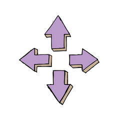 Arrow Element Hand Drawn Icon