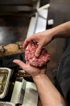 Raw Hamburger Patty