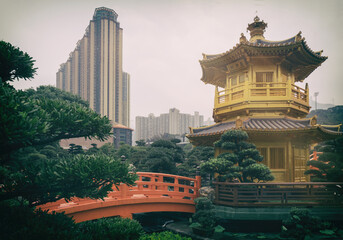 Fototapeta na wymiar Nan Lian⁩ Garden and Pagoda