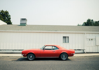 Vintage red car