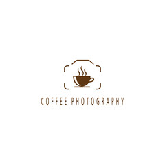 camera, coffee, logo illustration template design vector