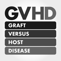 GVHD - Graft-versus-host disease acronym, medical concept background