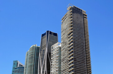 Fototapeta na wymiar Modern Miami ,Florida Condominium Towers 
