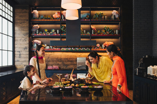 Indian Women Preparing Food