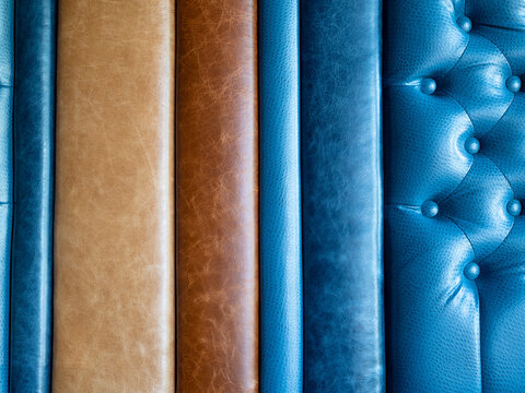 Luxurious and timeless leather booths in a restaurant.