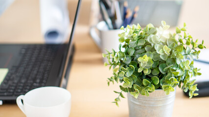 Background of teamwork professional business man woman work on conference meeting discuss plan consult advice sale economic marketing strategy share idea presenting with graph document in the office