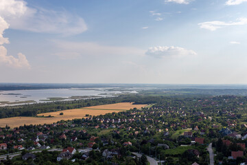 View of the lake Velence on a summer day.