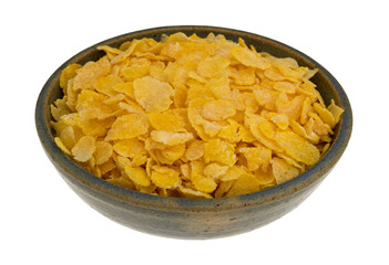 Bowl of toasted corn cereal