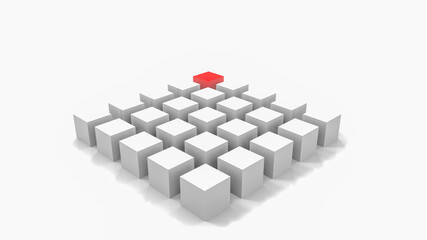 Simple 3D Illustration Abstract Cubic Background generated by 3d rendering