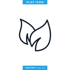 Leaf Icon Vector Design Template. Editable Stroke