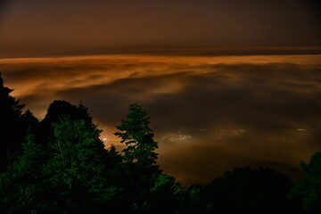sunset in the mountains