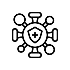 coronavirus protection icon in line style. vector illustration for graphic designer, website, UI isolated on white background. EPS 10