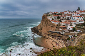 Fototapeta na wymiar Azenhas do Mar in Sintra, Portugal.
