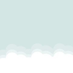 Sky clouds background. Vector illustration