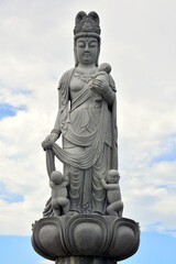 Japanese garden of peace Kan-non statue at Corregidor island in Cavite, Philippines