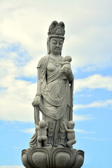 Fototapeta na wymiar Japanese garden of peace Kan-non statue at Corregidor island in Cavite, Philippines