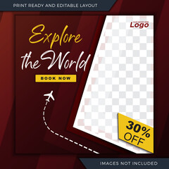 Square social media post template