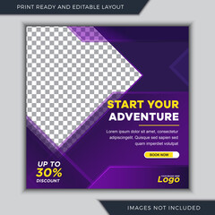 Square social media post template