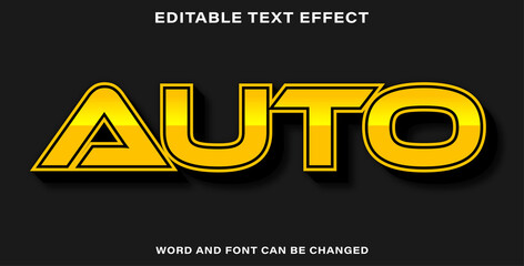 Naklejka premium Auto text effect