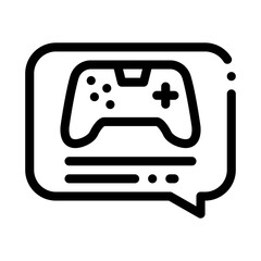 game discussing icon vector. game discussing sign. isolated contour symbol illustration