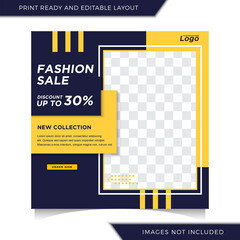 Square social media post template