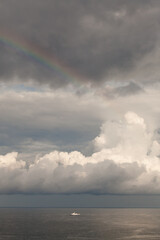 Naklejka na ściany i meble rainbow over the sea