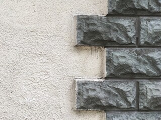 Wall cladding with gray brick