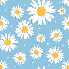 Fototapeta premium Seamless pattern with daisies.