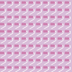 Naklejka na ściany i meble Vector seamless pattern texture background with geometric shapes, colored in pink, white colors.