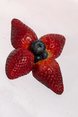strawberry and blueberry flower