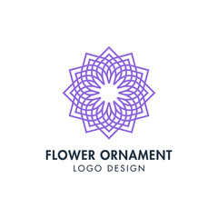 Flower Ornament Logo Vector Design Template. Editable Vector eps 10.