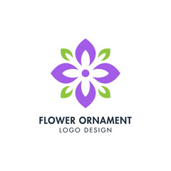 Flower Ornament Logo Vector Design Template. Editable Vector eps 10.