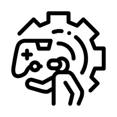 game development and testing icon vector. game development and testing sign. isolated contour symbol illustration