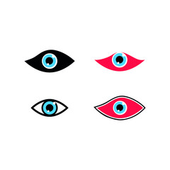 Eye icon - eye symbol vector. Flat eye icons. Collection of eyes icons and symbols - logo design. Vector illustration