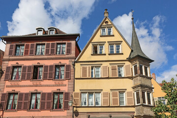 Fototapeta na wymiar Street in Colmar, Alsace, France