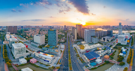 Fototapeta na wymiar Urban Environment of Foshan new city, Guangdong Province, China
