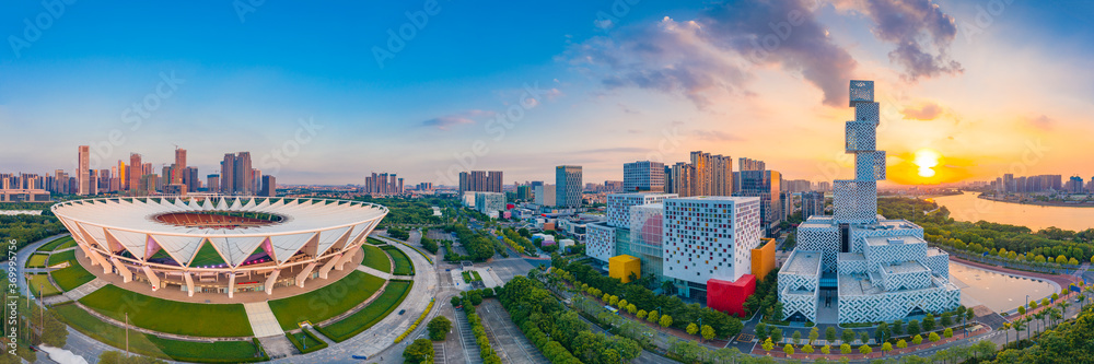 Wall mural Urban Environment of Foshan new city, Guangdong Province, China