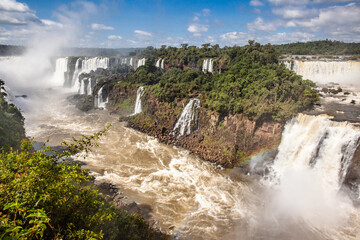 Fototapeta na wymiar Iguassu Falls at Iguassu National Park, World Natural Heritage Site by UNESCO