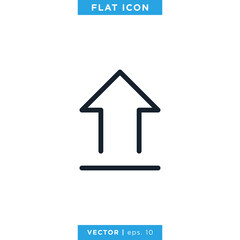 Upload Icon Vector Design Template. Editable Stroke
