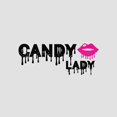 Candy lady logo design  vector 