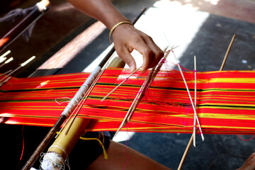Loin loom fabric from northeastern India. 