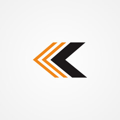 K Letter Logo concept. Creative Minimal emblem design template. Universal elegant icon. Premium business finance logotype. Graphic Alphabet Symbol for Corporate Business Identity. Vector element
