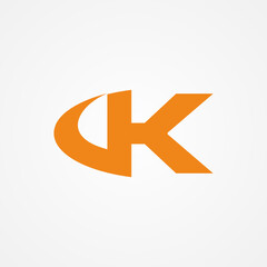 K Letter Logo concept. Creative Minimal emblem design template. Universal elegant icon. Premium business finance logotype. Graphic Alphabet Symbol for Corporate Business Identity. Vector element

